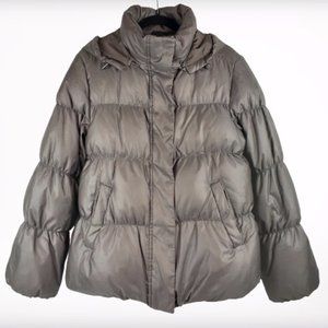 Gap Down Puffer Coat Womens Removable Hood Size L